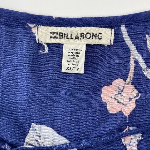 Billabong just like you starry nights boho long sleeve‎ shirt dress Blue Pink - Picture 4 of 11